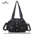 Women's Soft Leather Multipocket Minimalist Hobo(11.25" x 4.3" x 8.5") Crossbody Messenger Bag - Removable Adjustable Strap, Casual Handbag, Everyday Purse, Hobo Crossbody Purses, Casual Bags, Minimalist Crossbody Bag, Handbag Crossbody Bag