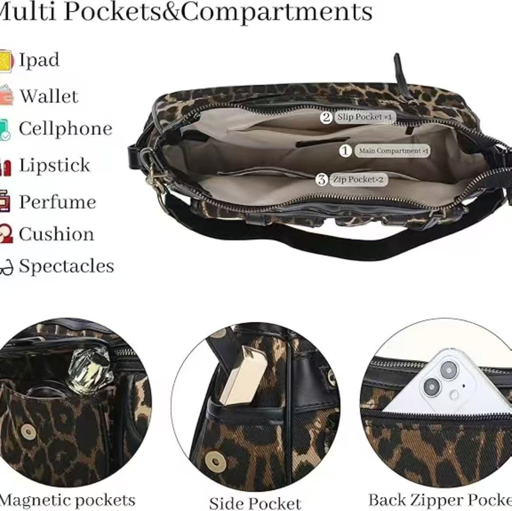 Women's Crossbody Hobo Bag, Casual Vegan Leather Shoulder Purse with Adjustable Strap and Multiple Pockets, Everyday Handbag, Purses, Shoulder Bags, Crossbody Bag