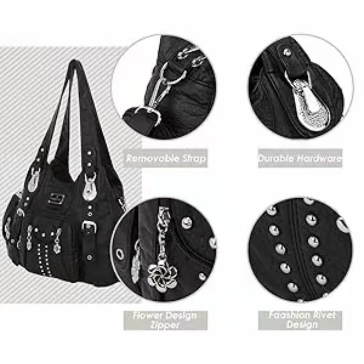 High Quality Fashionable Elegant Large Hobo(13.2" x 4.5" x 10.7") Crossbody Shoulder Bag for Women - Soft PU Leather, Adjustable Shoulder Strap, Multiple Pockets, Anti-Theft Back Zipper, Casual Hobo Crossbody Purse, Crossbody Shoulder Bags