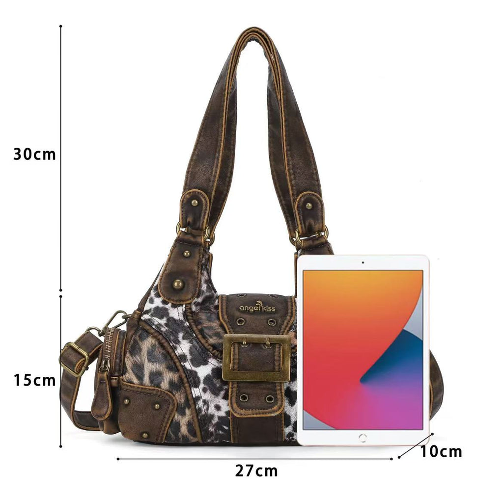Hobo Handbag for Women(10.6" x 4" x 5.9") Large Leopard Print Everyday Crossbody Shoulder Bag with Zip Closure, Casual Everyday Hobo, Accessories For Women, Purses, Crossbody Bag, Everyday Bag