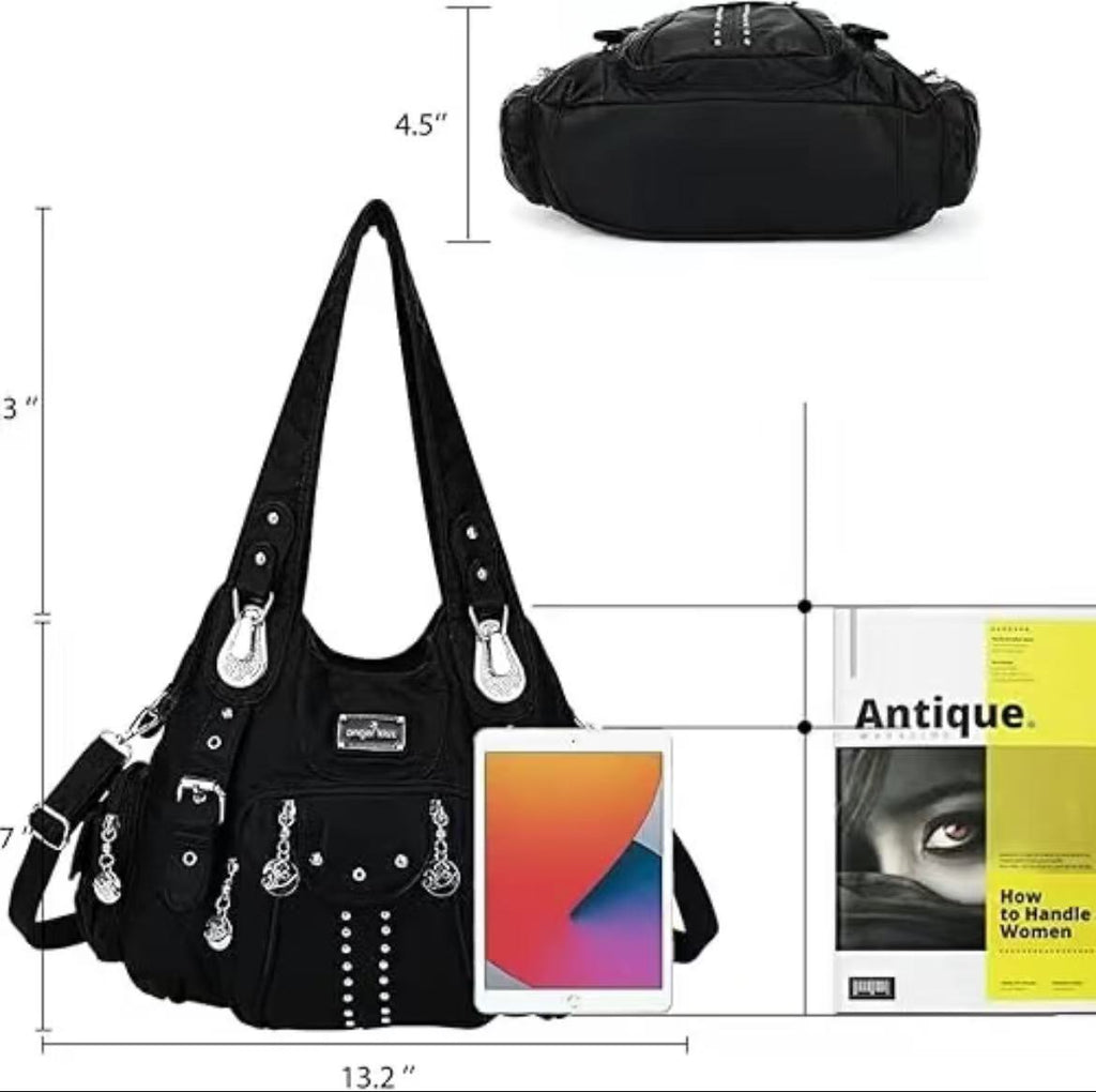 High Quality Fashionable Elegant Large Hobo(13.2" x 4.5" x 10.7") Crossbody Shoulder Bag for Women - Soft PU Leather, Adjustable Shoulder Strap, Multiple Pockets, Anti-Theft Back Zipper, Casual Hobo Crossbody Purse, Crossbody Shoulder Bags