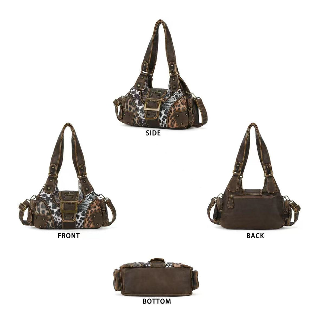 Hobo Handbag for Women(10.6" x 4" x 5.9") Large Leopard Print Everyday Crossbody Shoulder Bag with Zip Closure, Casual Everyday Hobo, Accessories For Women, Purses, Crossbody Bag, Everyday Bag