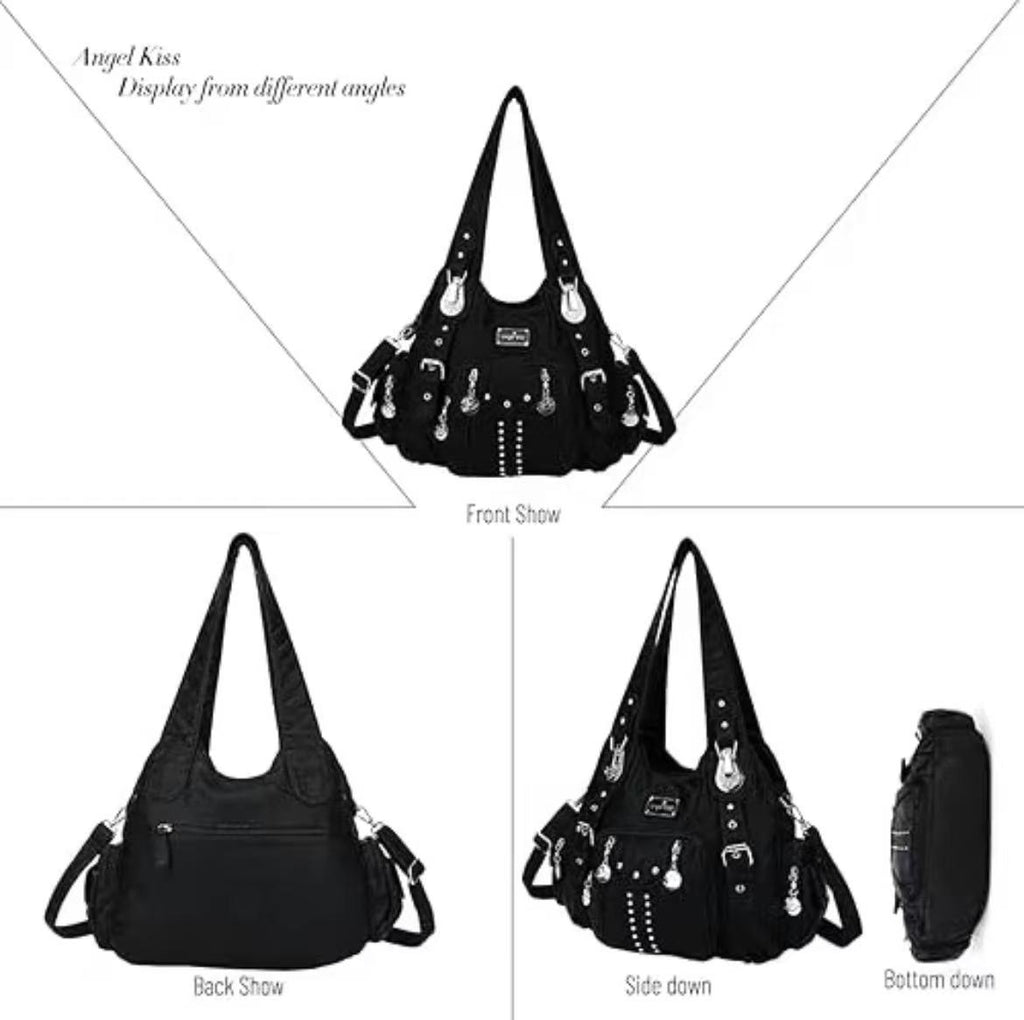 High Quality Fashionable Elegant Large Hobo(13.2" x 4.5" x 10.7") Crossbody Shoulder Bag for Women - Soft PU Leather, Adjustable Shoulder Strap, Multiple Pockets, Anti-Theft Back Zipper, Casual Hobo Crossbody Purse, Crossbody Shoulder Bags