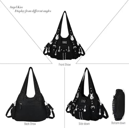 High Quality Fashionable Elegant Large Hobo(13.2" x 4.5" x 10.7") Crossbody Shoulder Bag for Women - Soft PU Leather, Adjustable Shoulder Strap, Multiple Pockets, Anti-Theft Back Zipper, Casual Hobo Crossbody Purse, Crossbody Shoulder Bags