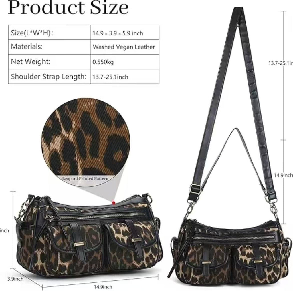 Women's Crossbody Hobo Bag, Casual Vegan Leather Shoulder Purse with Adjustable Strap and Multiple Pockets, Everyday Handbag, Purses, Shoulder Bags, Crossbody Bag