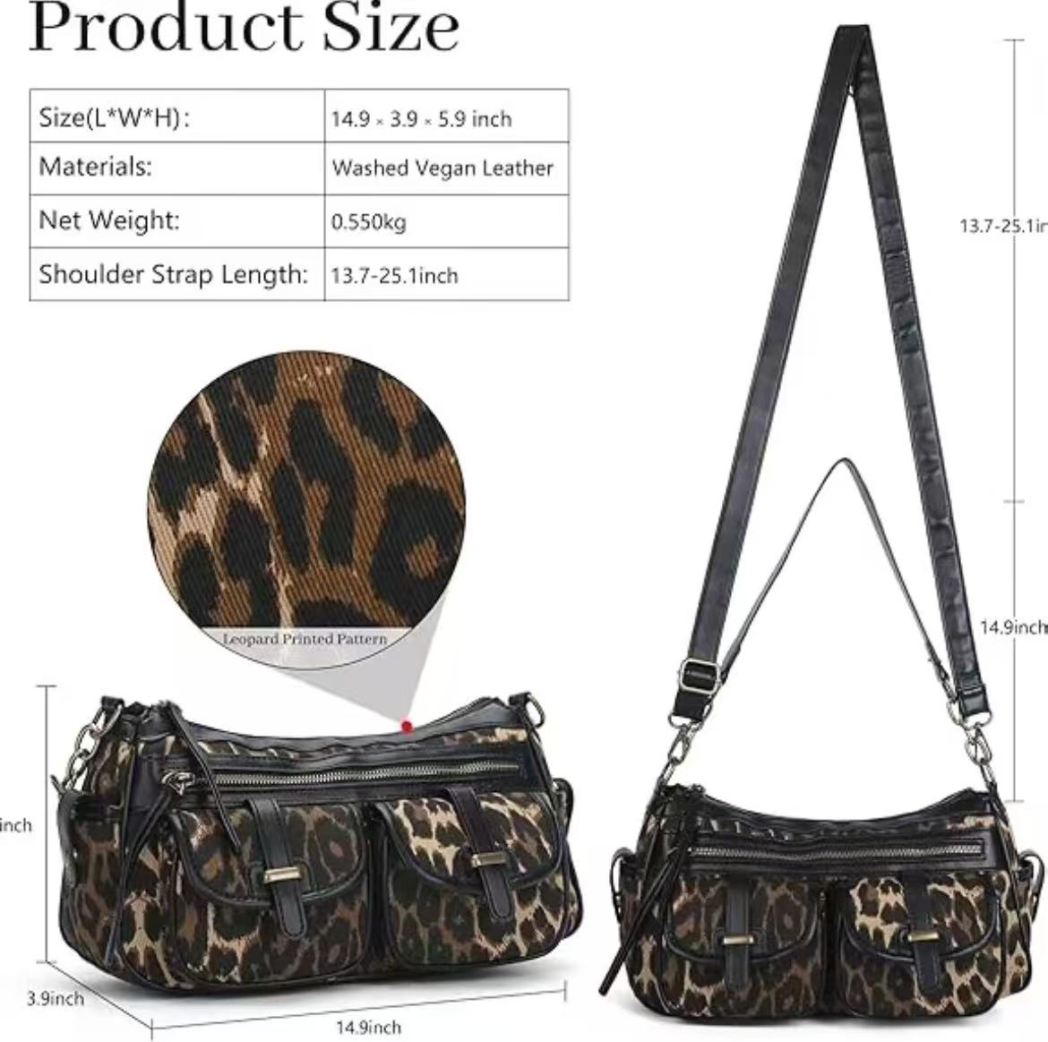 Women's Crossbody Hobo Bag, Casual Vegan Leather Shoulder Purse with Adjustable Strap and Multiple Pockets, Everyday Handbag, Purses, Shoulder Bags, Crossbody Bag