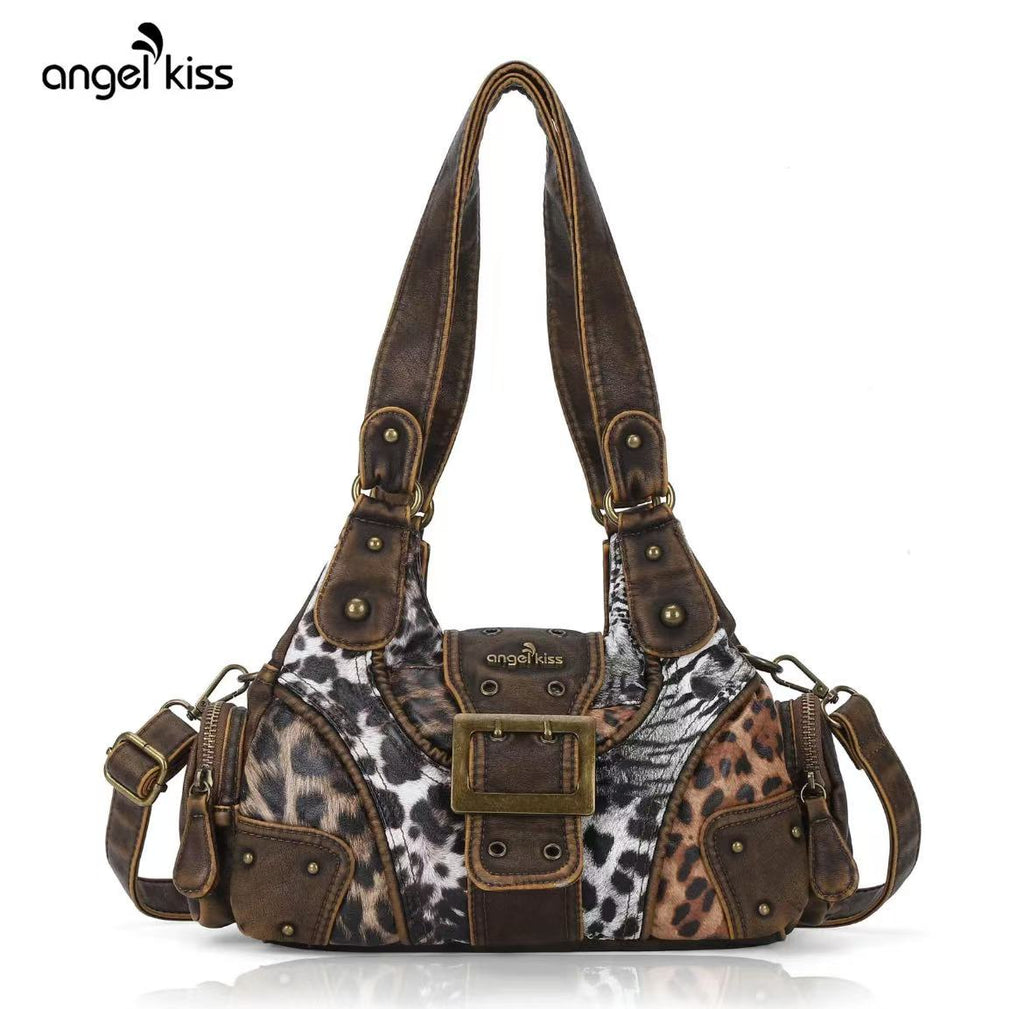 Hobo Handbag for Women(10.6" x 4" x 5.9") Large Leopard Print Everyday Crossbody Shoulder Bag with Zip Closure, Casual Everyday Hobo, Accessories For Women, Purses, Crossbody Bag, Everyday Bag