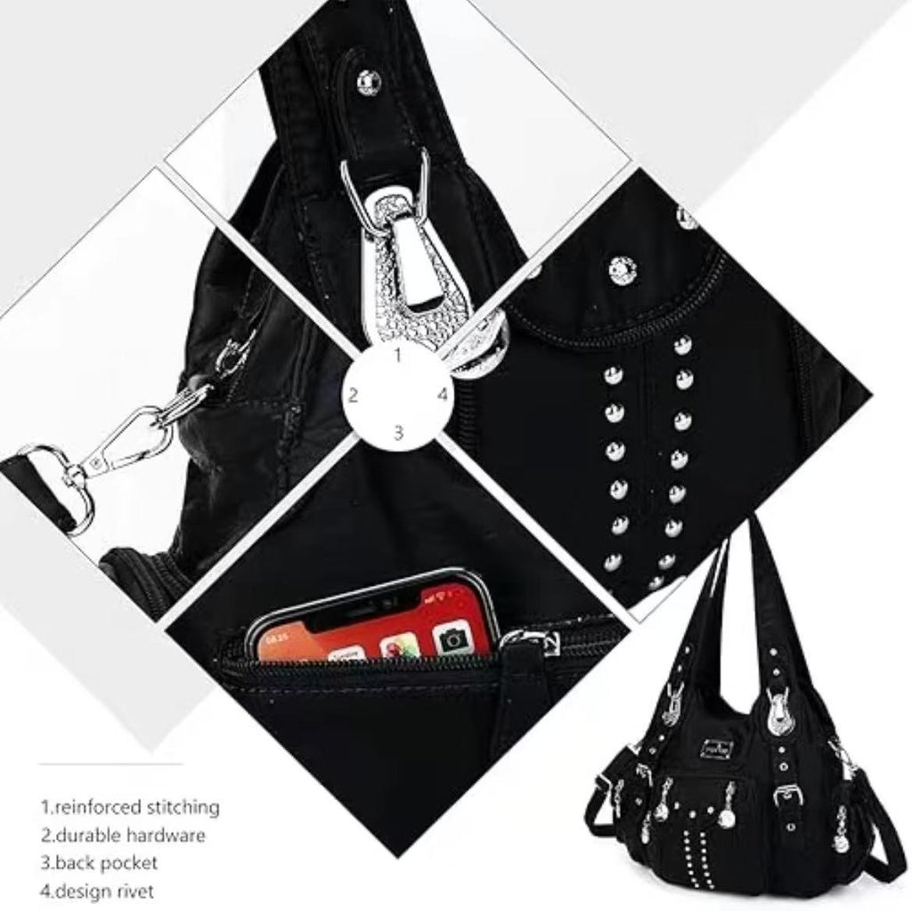 High Quality Fashionable Elegant Large Hobo(13.2" x 4.5" x 10.7") Crossbody Shoulder Bag for Women - Soft PU Leather, Adjustable Shoulder Strap, Multiple Pockets, Anti-Theft Back Zipper, Casual Hobo Crossbody Purse, Crossbody Shoulder Bags