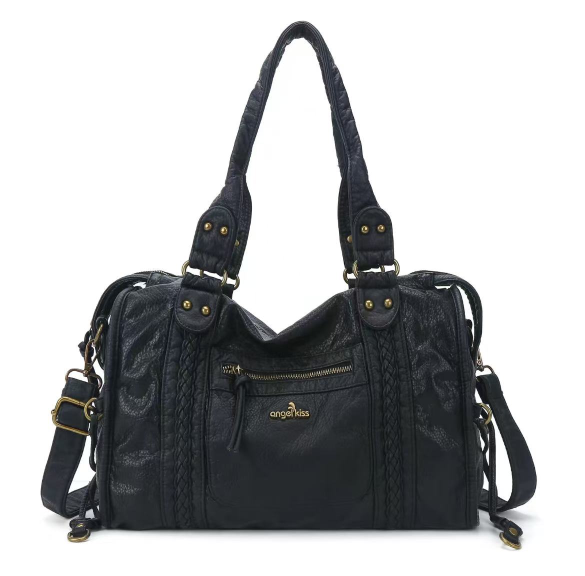 .Bag for Women, Vegan Leather Hobo Satchel, Large 15.3"x6.6"x11.4" Tote Purse Shoulder Bag