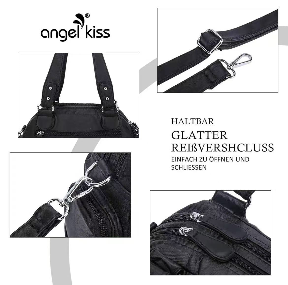 Women's Soft Leather Multipocket Minimalist Hobo(11.25" x 4.3" x 8.5") Crossbody Messenger Bag - Removable Adjustable Strap, Casual Handbag, Everyday Purse, Hobo Crossbody Purses, Casual Bags, Minimalist Crossbody Bag, Handbag Crossbody Bag