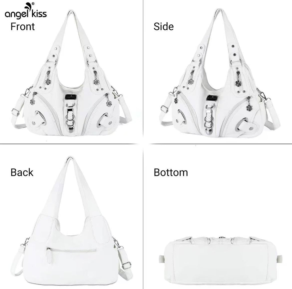 Vintage Crossbody Bag(14" x 5" x 13") - PU Hobo Tote Satchel, Lightweight Elegant Convertible Shoulder Bag, Stylish Women's Commuter Accessory, Ideal for Summer Daily Use & Mother's Day Gifts, Stylish Crossbody Bags, Convertible Shoulder Bags