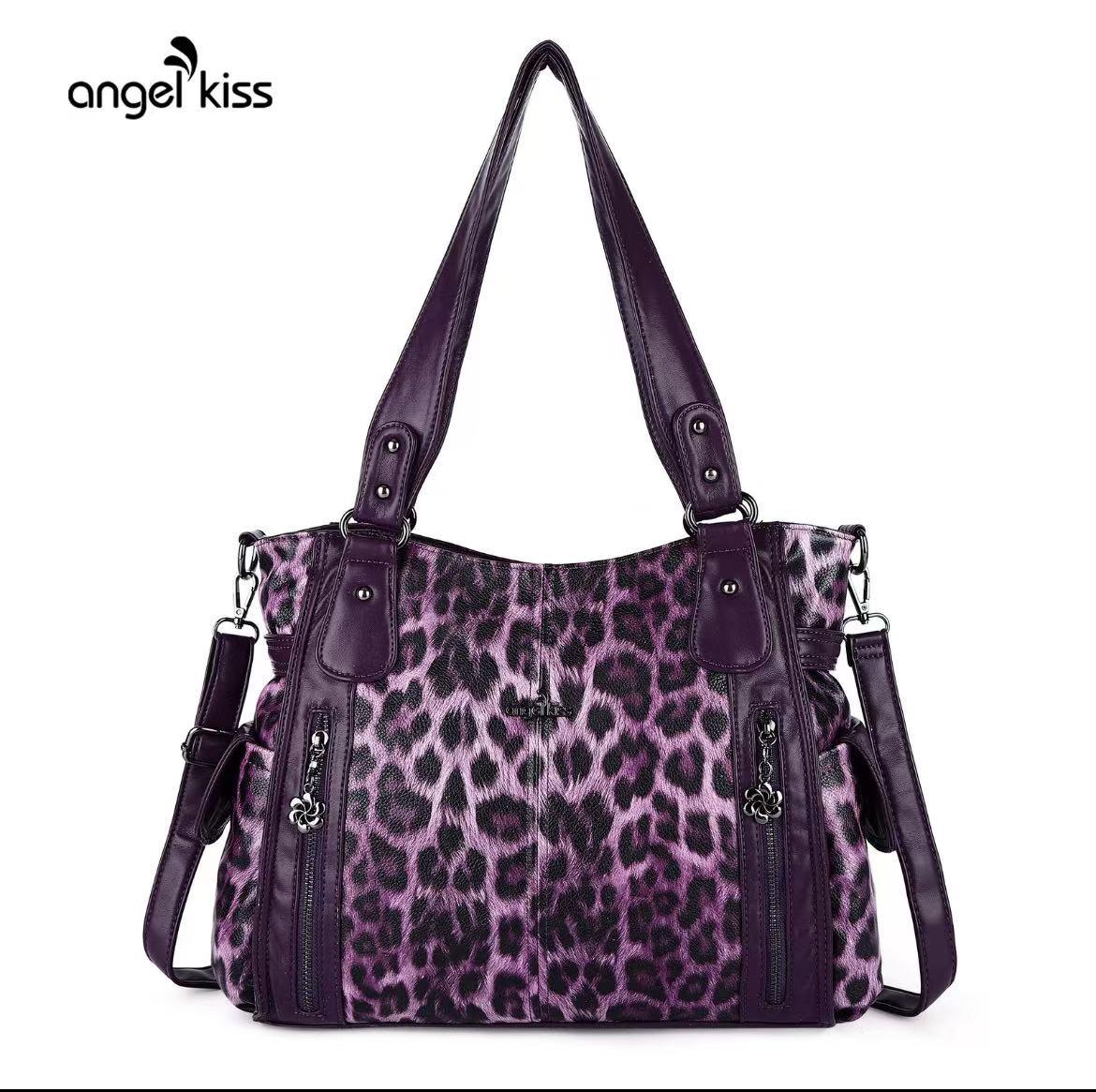 Women's Vegan Leather Top(13.8" x 5.2" x 11.8") -Handle HoboTote Satchel - Fashionable Versatile Purse, Trendy Crossbody Bag, Multi-Compartment Everyday Bag for Daily Use, Angel Kiss Bag summerwins