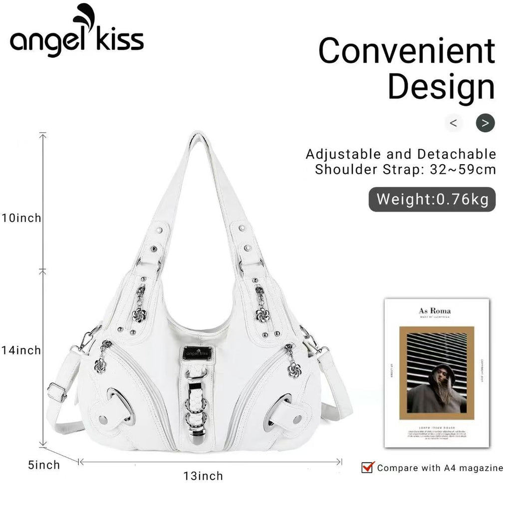 Vintage Crossbody Bag(14" x 5" x 13") - PU Hobo Tote Satchel, Lightweight Elegant Convertible Shoulder Bag, Stylish Women's Commuter Accessory, Ideal for Summer Daily Use & Mother's Day Gifts, Stylish Crossbody Bags, Convertible Shoulder Bags