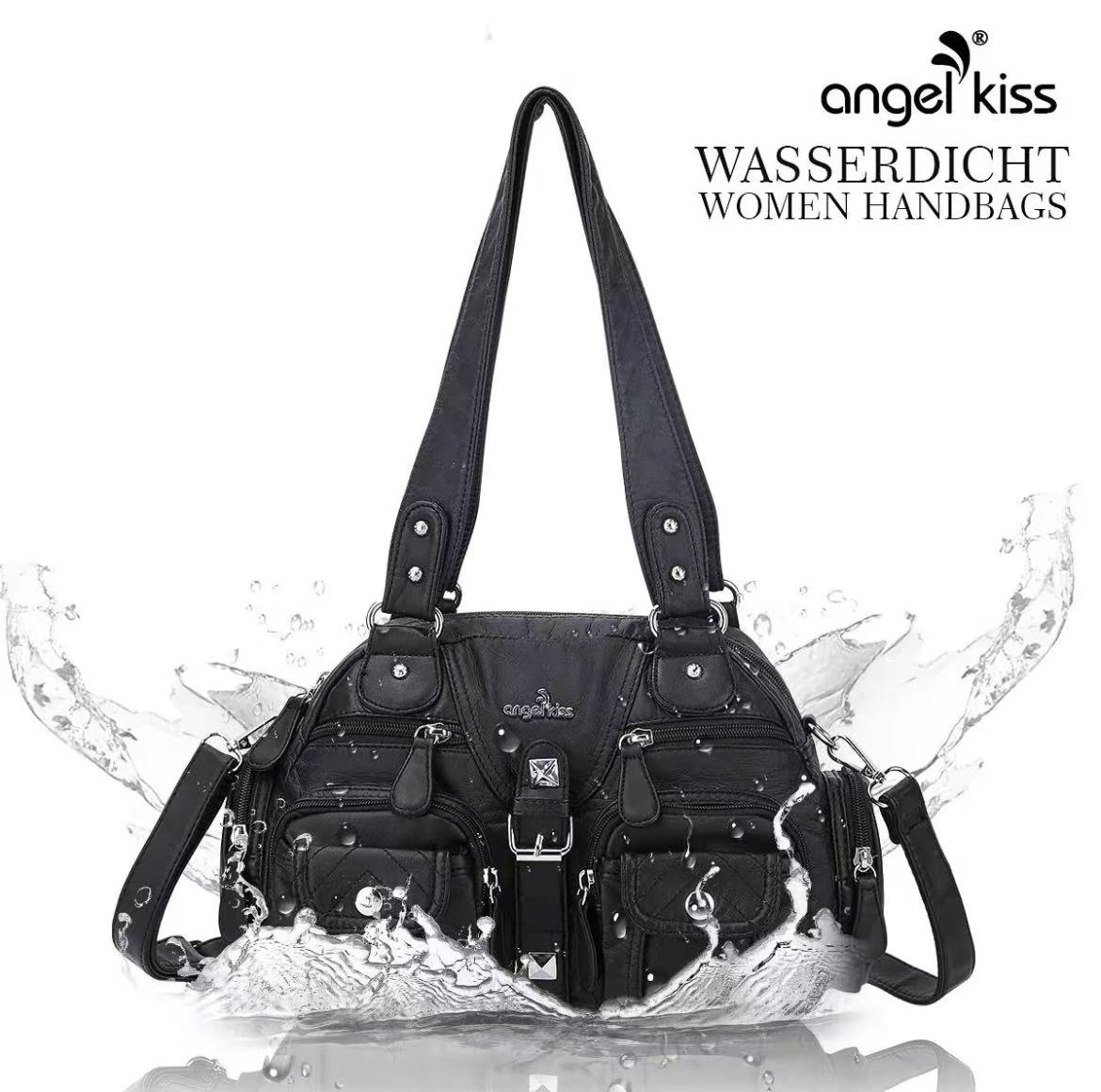 Women's Soft Leather Multipocket Minimalist Hobo(11.25" x 4.3" x 8.5") Crossbody Messenger Bag - Removable Adjustable Strap, Casual Handbag, Everyday Purse, Hobo Crossbody Purses, Casual Bags, Minimalist Crossbody Bag, Handbag Crossbody Bag